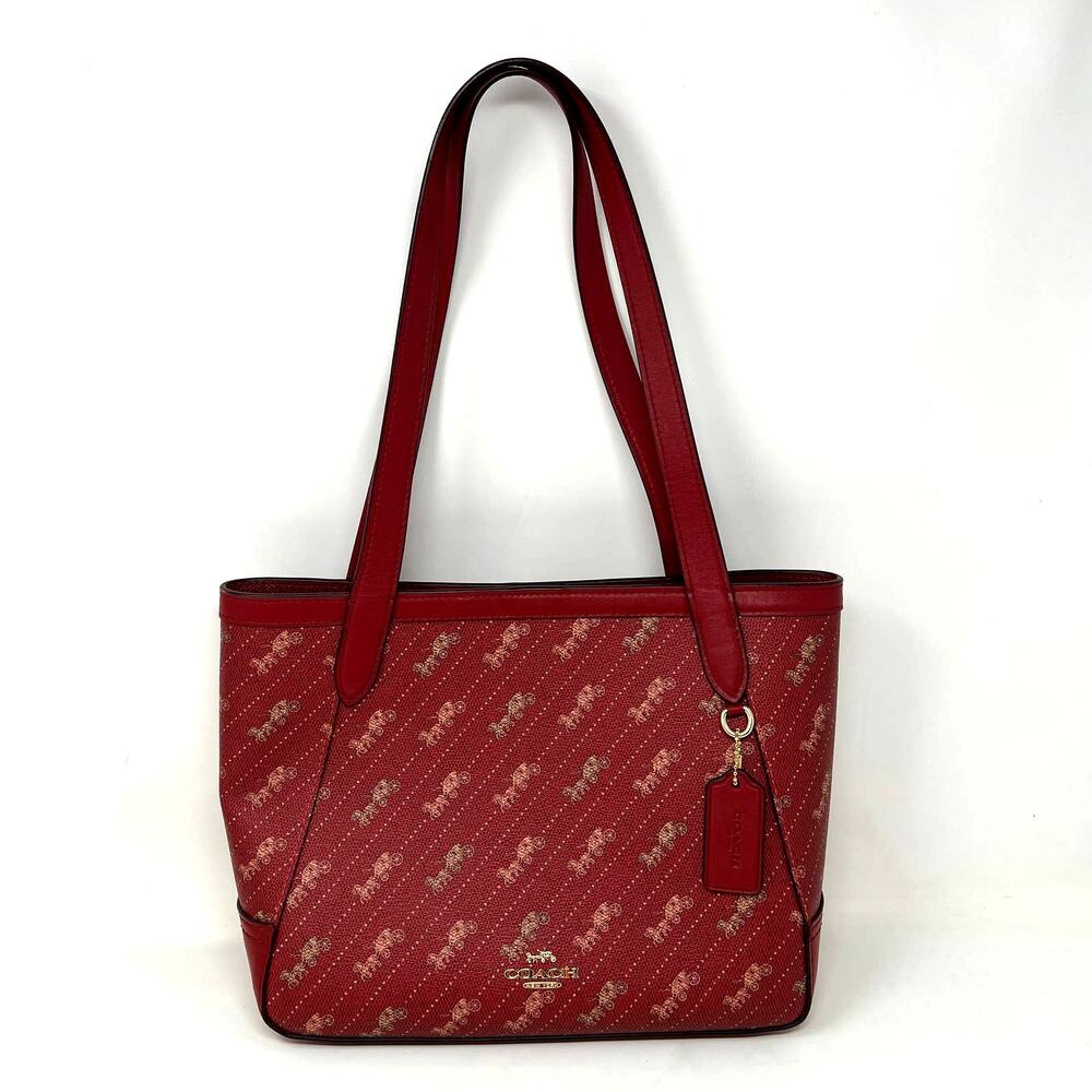 Coach Signature Red Tote Bag